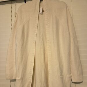 Talbots Women's Ivory Open-Front Cardigan